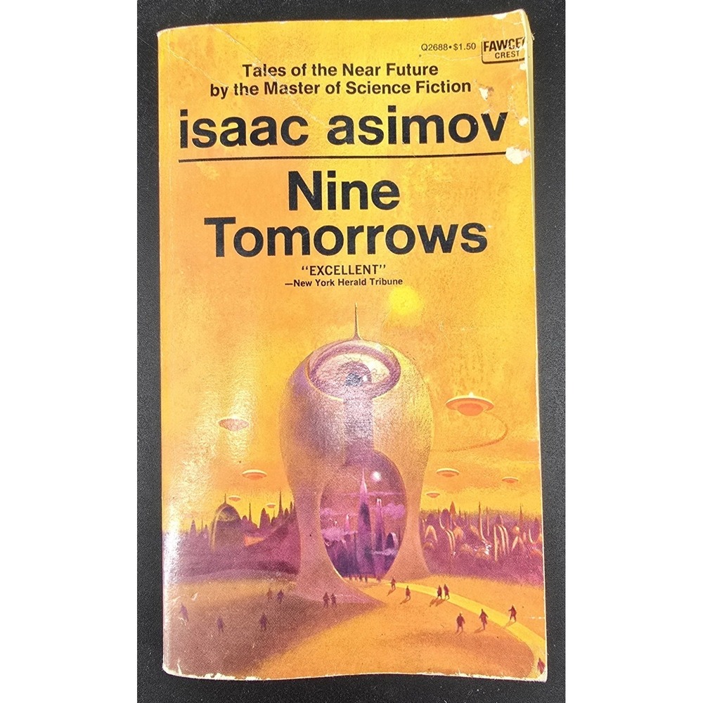 Asimov, Isaac Nine Tomorrows 1959 First PB Edition Fawcett Crest Science Fiction